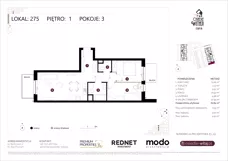 3 pokoje, mieszkanie 61,65 m², piętro 1, oferta nr E275, Osiedle Witaj etap III, Poznań, Naramowice, ul. Bielicowa