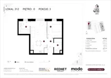 3 pokoje, mieszkanie 45,11 m², parter, oferta nr K312, Osiedle Witaj etap III, Poznań, Naramowice, ul. Bielicowa