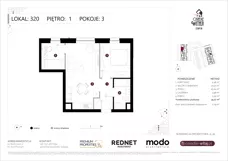 3 pokoje, mieszkanie 45,12 m², piętro 1, oferta nr K320, Osiedle Witaj etap III, Poznań, Naramowice, ul. Bielicowa