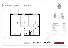 3 pokoje, mieszkanie 57,30 m², piętro 2, oferta nr K337, Osiedle Witaj etap III, Poznań, Naramowice, ul. Bielicowa
