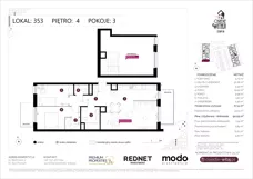 3 pokoje, mieszkanie 67,14 m², piętro 4, oferta nr K353, Osiedle Witaj etap III, Poznań, Naramowice, ul. Bielicowa