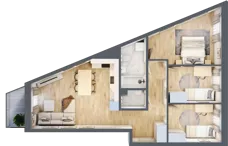 4 pokoje, mieszkanie 68,41 m², piętro 1, oferta nr D2/1/10, Osiedle Tilia, Wrocław, Lipa Piotrowska, Psie Pole, ul. Melisowa