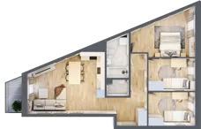 4 pokoje, mieszkanie 68,52 m², piętro 2, oferta nr D2/2/15, Osiedle Tilia, Wrocław, Lipa Piotrowska, Psie Pole, ul. Melisowa