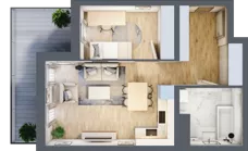 2 pokoje, apartament 44,03 m², parter, oferta nr A1.0.3, Emilii Plater 7, Szczecin, Śródmieście, Skolwin, ul. Miedziana 4