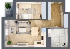 2 pokoje, apartament 43,95 m², piętro 1, oferta nr A1.1.4, Emilii Plater 7, Szczecin, Śródmieście, Skolwin, ul. Miedziana 4