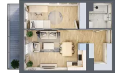 2 pokoje, mieszkanie 44,76 m², parter, oferta nr A2.0.8, Emilii Plater 7, Szczecin, Śródmieście, Skolwin, ul. Miedziana 4