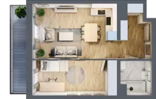 2 pokoje, apartament 44,25 m², parter, oferta nr A2.0.5, Emilii Plater 7, Szczecin, Śródmieście, Skolwin, ul. Miedziana 4