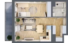 2 pokoje, apartament 44,16 m², parter, oferta nr A2.0.6, Emilii Plater 7, Szczecin, Śródmieście, Skolwin, ul. Miedziana 4