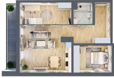 3 pokoje, mieszkanie 68,95 m², piętro 2, oferta nr A2.2.13, Emilii Plater 7, Szczecin, Śródmieście, Skolwin, ul. Miedziana 4