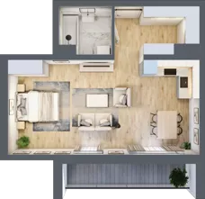 1 pokój, apartament 44,54 m², piętro 1, oferta nr A2.1.1, Emilii Plater 7, Szczecin, Śródmieście, Skolwin, ul. Miedziana 4