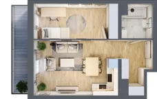 2 pokoje, apartament 43,77 m², parter, oferta nr A2.0.10, Emilii Plater 7, Szczecin, Śródmieście, Skolwin, ul. Miedziana 4
