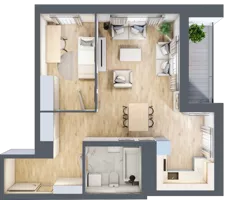 2 pokoje, apartament 51,32 m², piętro 5, oferta nr A2.5.14, Emilii Plater 7, Szczecin, Śródmieście, Skolwin, ul. Miedziana 4