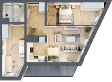 3 pokoje, mieszkanie 58,53 m², piętro 4, oferta nr B1.4.7, Emilii Plater 7, Szczecin, Śródmieście, Skolwin, ul. Miedziana 4