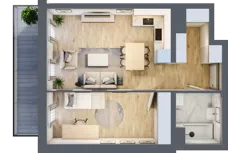 2 pokoje, apartament 43,79 m², parter, oferta nr B1.0.1, Emilii Plater 7, Szczecin, Śródmieście, Skolwin, ul. Miedziana 4