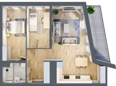 3 pokoje, mieszkanie 66,29 m², piętro 3, oferta nr B1.3.6, Emilii Plater 7, Szczecin, Śródmieście, Skolwin, ul. Miedziana 4