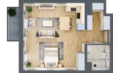1 pokój, mieszkanie 44,13 m², piętro 3, oferta nr B2.3.8, Emilii Plater 7, Szczecin, Śródmieście, Skolwin, ul. Miedziana 4