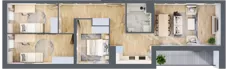 4 pokoje, mieszkanie 77,39 m², piętro 4, oferta nr B2.4.6, Emilii Plater 7, Szczecin, Śródmieście, Skolwin, ul. Miedziana 4