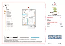 2 pokoje, mieszkanie 37,40 m², piętro 1, oferta nr 14, Zielone Sady III 2B, Tarczyn, ul. Zielone Sady 11
