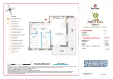 3 pokoje, mieszkanie 65,60 m², piętro 3, oferta nr 53, Zielone Sady III 2B, Tarczyn, ul. Zielone Sady 11