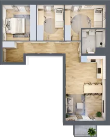4 pokoje, mieszkanie 75,63 m², piętro 1, oferta nr B.01.05.02, WUWA Vita, Wrocław, Żerniki, Fabryczna, ul. Tadeusza Brzozy