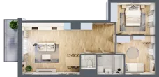 3 pokoje, mieszkanie 57,18 m², piętro 6, oferta nr B/06/167, Unii Lubelskiej Vita, Poznań, Nowe Miasto, Starołęka, ul. Unii Lubelskiej 10