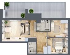 3 pokoje, mieszkanie 56,85 m², piętro 9, oferta nr A/09/119, Unii Lubelskiej Vita, Poznań, Nowe Miasto, Starołęka, ul. Unii Lubelskiej 10