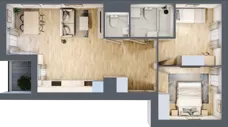 3 pokoje, mieszkanie 56,44 m², piętro 1, oferta nr D/01/212 , Unii Lubelskiej Vita, Poznań, Nowe Miasto, Starołęka, ul. Unii Lubelskiej 10