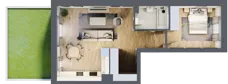 2 pokoje, mieszkanie 47,86 m², parter, oferta nr C1/A/03, Orawska Vita II, Wrocław, Ołtaszyn, Krzyki, ul. Orawska 73