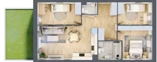 4 pokoje, mieszkanie 68,48 m², parter, oferta nr D2/E/02, Orawska Vita II, Wrocław, Ołtaszyn, Krzyki, ul. Orawska 73