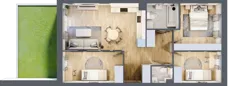 4 pokoje, mieszkanie 67,86 m², parter, oferta nr D2/F/01, Orawska Vita II, Wrocław, Ołtaszyn, Krzyki, ul. Orawska 73