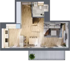 3 pokoje, mieszkanie 73,84 m², piętro 3, oferta nr B1.03.30, Południe Vita etap III, Gdańsk, Orunia Górna-Gdańsk Południe, ul. Kazimierza Wielkiego 