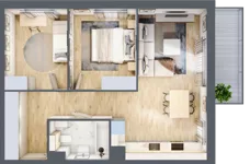 3 pokoje, mieszkanie 56,49 m², piętro 1, oferta nr E2.01.16, Południe Vita etap III, Gdańsk, Orunia Górna-Gdańsk Południe, ul. Kazimierza Wielkiego 