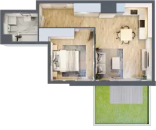 2 pokoje, mieszkanie 42,93 m², parter, oferta nr 005/9, Aleje Praskie IX, Warszawa, Praga Południe, Kamionek, ul. Podskarbińska