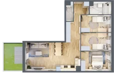 4 pokoje, mieszkanie 76,44 m², parter, oferta nr 006/9, Aleje Praskie IX, Warszawa, Praga Południe, Kamionek, ul. Podskarbińska