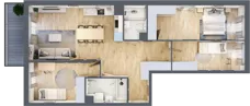 4 pokoje, mieszkanie 82,41 m², piętro 1, oferta nr 007/9, Aleje Praskie IX, Warszawa, Praga Południe, Kamionek, ul. Podskarbińska