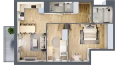3 pokoje, mieszkanie 68,45 m², piętro 2, oferta nr 018/9, Aleje Praskie IX, Warszawa, Praga Południe, Kamionek, ul. Podskarbińska