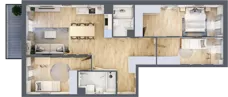 4 pokoje, mieszkanie 82,41 m², piętro 3, oferta nr 021/9, Aleje Praskie IX, Warszawa, Praga Południe, Kamionek, ul. Podskarbińska