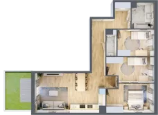 4 pokoje, mieszkanie 80,62 m², parter, oferta nr 040/9, Aleje Praskie IX, Warszawa, Praga Południe, Kamionek, ul. Podskarbińska