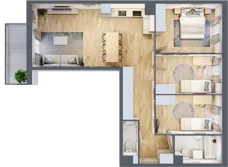 4 pokoje, mieszkanie 78,73 m², piętro 1, oferta nr 041/9, Aleje Praskie IX, Warszawa, Praga Południe, Kamionek, ul. Podskarbińska