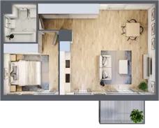 2 pokoje, mieszkanie 47,32 m², piętro 1, oferta nr 042/9, Aleje Praskie IX, Warszawa, Praga Południe, Kamionek, ul. Podskarbińska