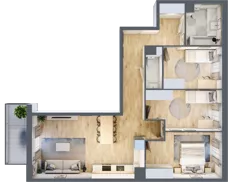 4 pokoje, mieszkanie 80,61 m², piętro 1, oferta nr 044/9, Aleje Praskie IX, Warszawa, Praga Południe, Kamionek, ul. Podskarbińska