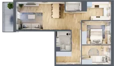 3 pokoje, mieszkanie 66,73 m², piętro 1, oferta nr 065/9, Aleje Praskie IX, Warszawa, Praga Południe, Kamionek, ul. Podskarbińska