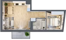 2 pokoje, mieszkanie 46,05 m², piętro 6, oferta nr A1.6A33, Bemowo Vita etap III, Warszawa, Bemowo, Chrzanów, Szeligowska 57	