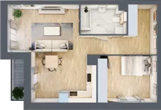 2 pokoje, mieszkanie 53,54 m², parter, oferta nr A1/00/04, WUWA Vita II, Wrocław, Żerniki, Fabryczna, ul. T. Brzozy
