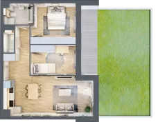 3 pokoje, mieszkanie 60,95 m², parter, oferta nr A1/00/11, WUWA Vita II, Wrocław, Żerniki, Fabryczna, ul. T. Brzozy