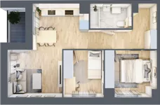 3 pokoje, mieszkanie 49,86 m², piętro 2, oferta nr B3/02/14, WUWA Vita II, Wrocław, Żerniki, Fabryczna, ul. T. Brzozy