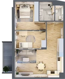 3 pokoje, mieszkanie 65,57 m², piętro 3, oferta nr 082/8, Aleje Praskie VIII, Warszawa, Praga Południe, Kamionek, ul. Podskarbińska