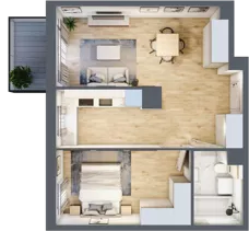 2 pokoje, mieszkanie 48,84 m², piętro 1, oferta nr 065/8, Aleje Praskie VIII, Warszawa, Praga Południe, Kamionek, ul. Podskarbińska