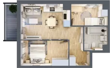 3 pokoje, mieszkanie 44,95 m², piętro 4, oferta nr 047/8, Aleje Praskie VIII, Warszawa, Praga Południe, Kamionek, ul. Podskarbińska