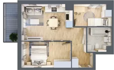 3 pokoje, mieszkanie 44,95 m², piętro 1, oferta nr 017/8, Aleje Praskie VIII, Warszawa, Praga Południe, Kamionek, ul. Podskarbińska